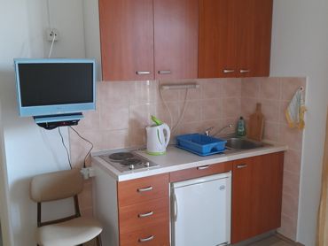 bedroom with kitchen