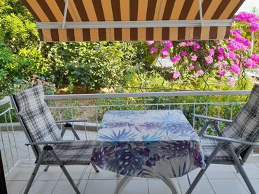 balcony with garden view